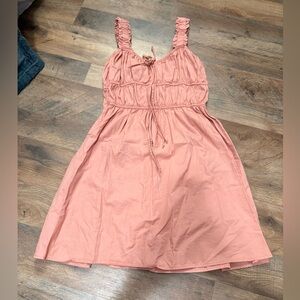 Chic Sleeveless Coral Mini Dress